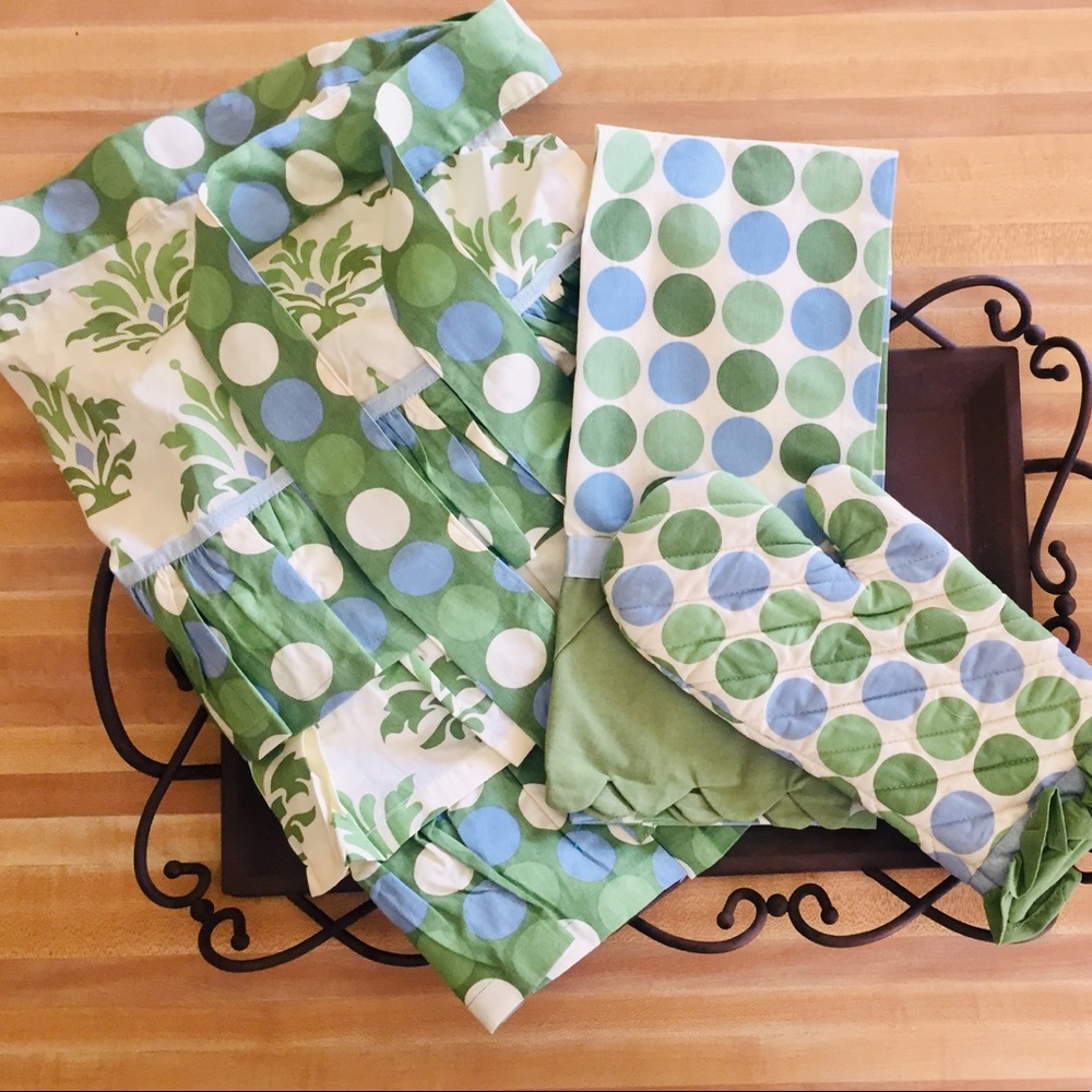 SL@H 3pc Continental Kitchen Set Apron, Mitt Towel